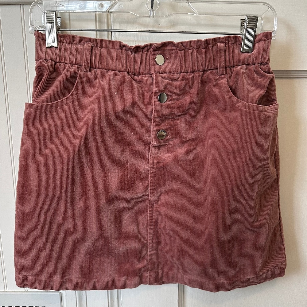 MANGO Girls Corduroy Paperbag Skirt Size 13-14